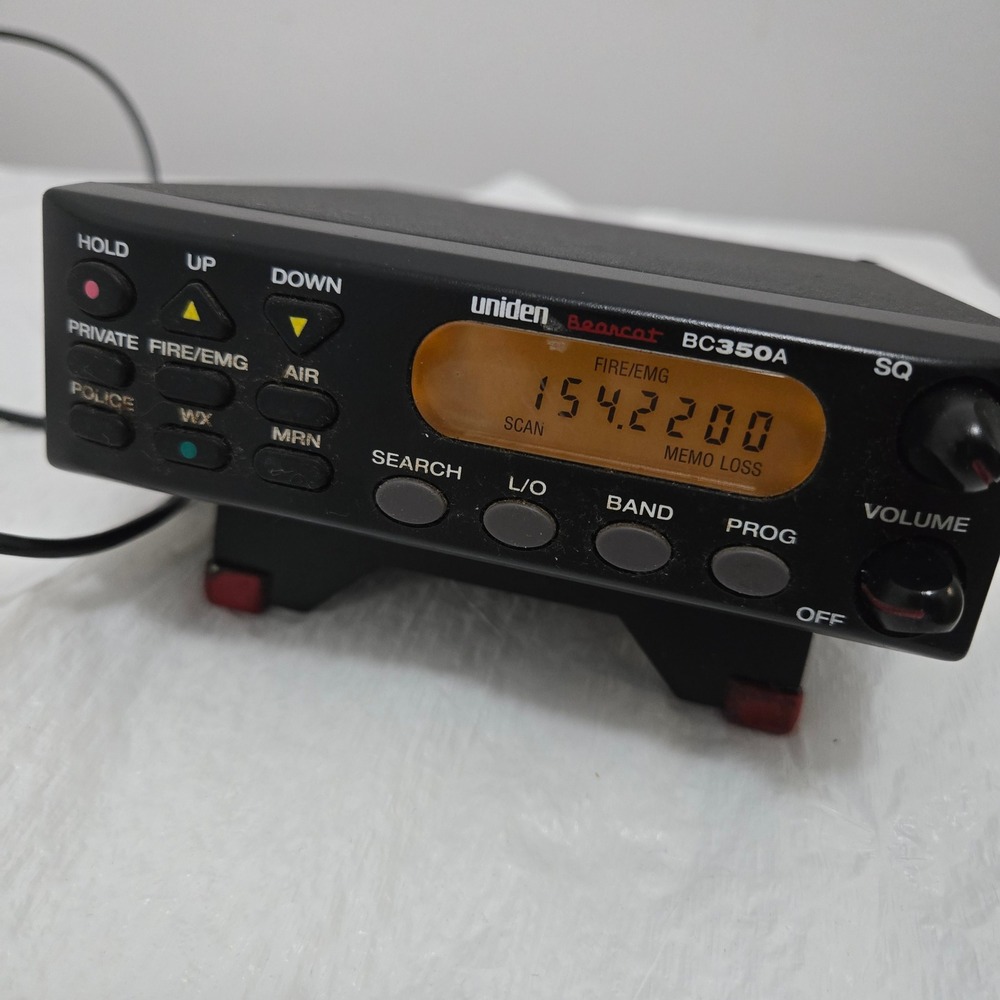 Uniden Bearcat BC350A Desktop Radio Scanner Police Fire Air Marine Weather Band